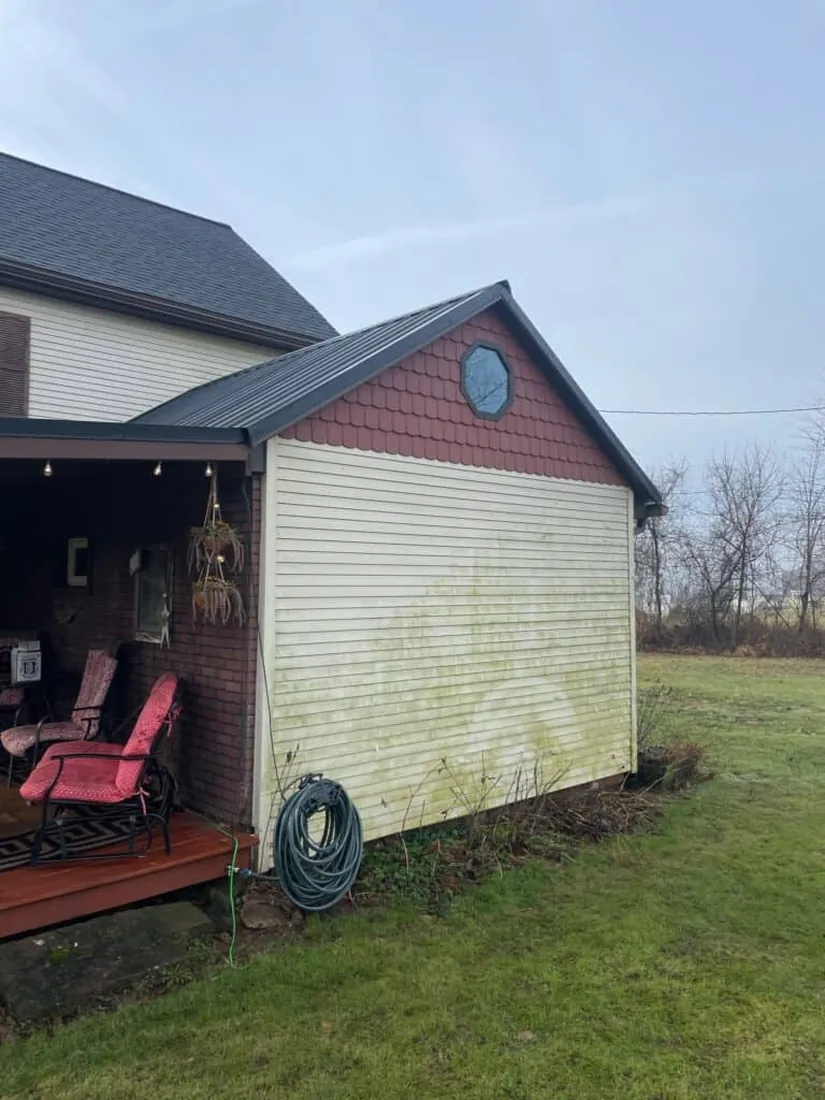 Exterior view of a residential outbuilding in the project gallery